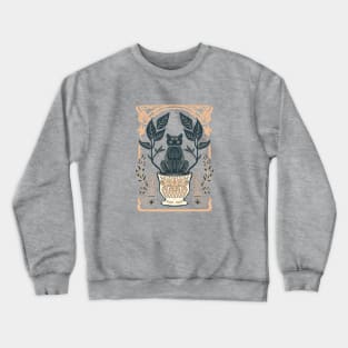 Cat, Plants and Starry Night Crewneck Sweatshirt